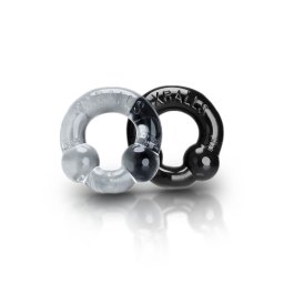 Oxballs UltraBalls Cock Rings - 2 Pack - Clear/Black