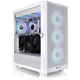Thermaltake S250 TG ARGB eATX Mid Tower Chassis - Snow White