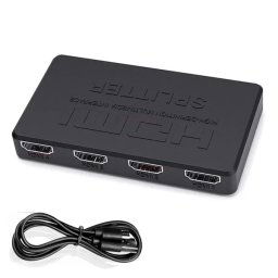 USB Powered 1x4 HDMI Splitter 4K x 2K Ultra HD (uHD) Up to 4K 60hz 4 Ports Output