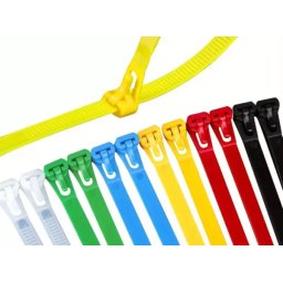 100 Pack Reusable Cable Ties Plastic Fastener Cable Organizer Various Lengths Various Colors