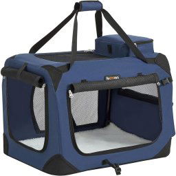 Feandrea Pet Transport Carrier Bag, Dark Blue