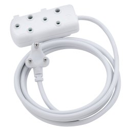 SWITCHED HEAVY DUTY SBS EXTENSION LEADS 2 x 16A Socket 10m - White