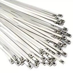 20 Pack Heavy Duty Stainless Steel Cable Ties Up to 80Kg Tension Strength per cable tie