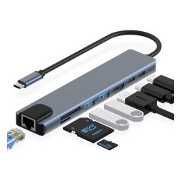 USB Type C 8 in 1 Dock
