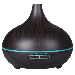 GreenLeaf Ultrasonic Essential Oil Diffuser and Humidifier, 300ml, Dark Wood Grain