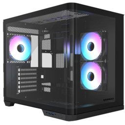 RAIDMAX I630 ATX ARGB Mid-Tower Dual Chamber Curved Glass Gaming Chassis - Black