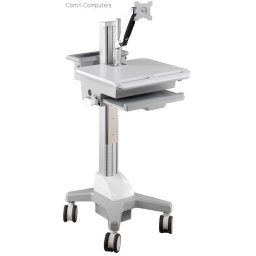 Aavara CNR01 mobile/medical workstation cart (with display arm) - 4 wheels with lock
