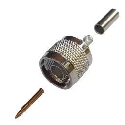 Male N-Type Crimp-on Adapter for LMR195, RG58 or RG142 Coaxial Cable