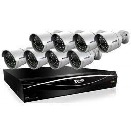 KGuard 24 Camera / 16 Analogue + 8 IP Channel Hybrid Security System Kit with 8x 720p analogue cameras