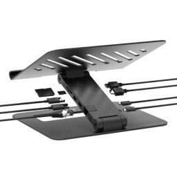 Port Connect Adjustable Stand + Dock Type-C to 1 x RJ45 2 x USB3.1 Gen1 2 x HDMI 4k@60Hz 1 x Type-C PD85W SDand Micro SD Reader