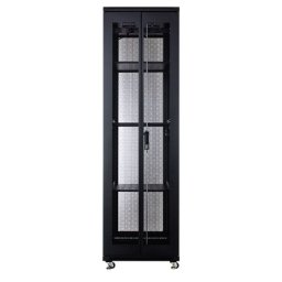Linkbasic 42U 1M Deep Cabinet 4 Fans 3 Shelves & Perforated Steel Doors