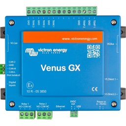 Victron Venus GX is the communication centre for panels and system monitoring