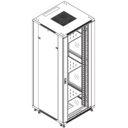 Acconet 27U Unassembled Floor Standing 1000mm Cabinet Perforated