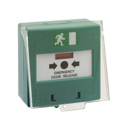 Break Glass Green Resettable with Clear Cover Sing