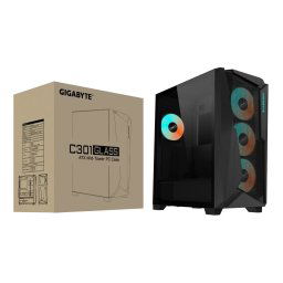 Gigabyte C301 Glass Black ATX Mid Tower PC Case with 4mm tempered Glass Side Panel