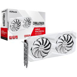 Asrock Radeon RX6600 Challenger D 8GB GDDR6 128-bit PCI-e 4.0 x16 Graphics card - White, DP, HDMI