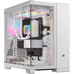 Corsair iCUE Link 6500X RGB Mid-Tower Dual Chamber PC E-ATX case - White
