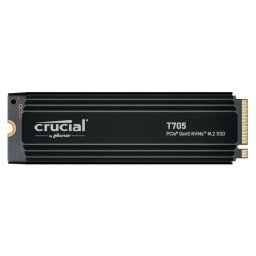 Crucial T705 4TB M.2 NVMe Gen5 NAND Solid State Drive with Heatsink