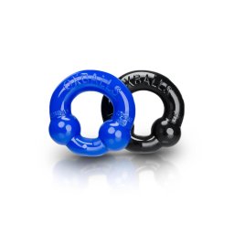 Oxballs UltraBalls Cock Rings - 2 Pack - Blue/Black