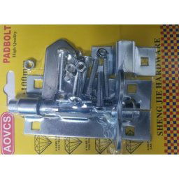 NOBLE LOCKABLE PAD BOLT LOCK 100MM ZINC (2 pack by Valotronics)