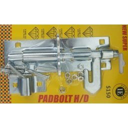 Noble Lockable Pad Bolt latch 150mm Zinc Plated (2 pack by Valotronics)