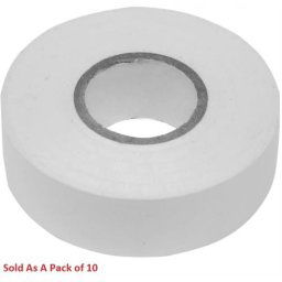 Ellies PVC 10 Metre Insulation Tape Pack Of 10 White
