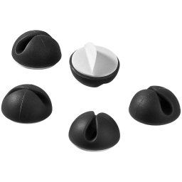Goobay Cable Management 1 Slot 5-Piece Set - Black (3 pack by Valotronics)
