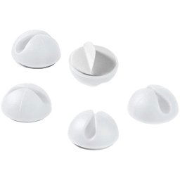 Goobay Cable Management 1 Slot 5-Piece Set - White (3 pack by Valotronics)
