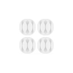 Goobay Cable Management 3 Slots 4-Piece Set - White (3 pack by Valotronics)