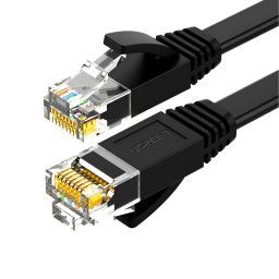 UGREEN NW102 Cat6 U/UTP Flat Ethernet Cable 8m - Black (2 pack by Valotronics)