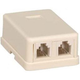 NetiX RJ11 Surface Mount Box (3 pack by Valotronics)