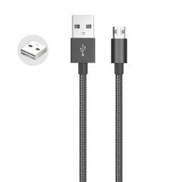 Whizzy Reversible Micro USB Charge And Data Sync Cable (3 pack by Valotronics)