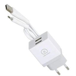 Geeko Dual USB Port Travel Charger WUW Adaptor with USB (2 pack by Valotronics)
