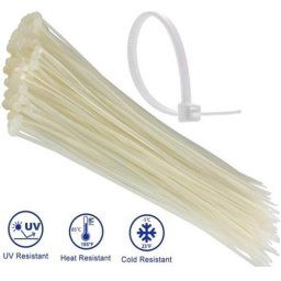 Noble Nylon Cable Ties 3.6 x 250mm Pack of 100 White (2 pack by Valotronics)