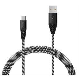 Ezra UsbA To TypeC 3A 1meter Fast Charging Black Braided (2 pack by Valotronics)