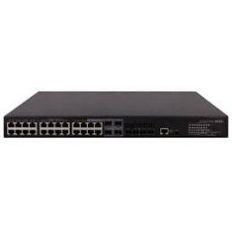 H3C SWITCH - 28-PORT LAYER 2 GIGABIT POE+ - 24X 10/100/1000BASE-T, 4X 100/1000 BASE-X SFP+ - 370W