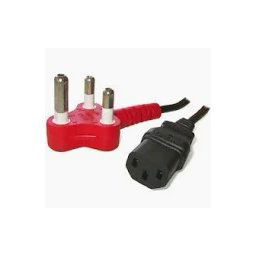 SOUTH AFRICA AC POWER CABLE 250V10A, 2M,3*0.75MM^2,BLACK,PL ANGLE PLUG,H05VVF 3*0.75MM^2,C13SF,3CSA1A
