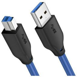 CableTime CA12L PVC USB3.0 AM TO BM Printer 2M Cable (2 pack by Valotronics)