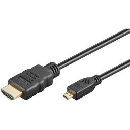 Goobay HDMI to Micro HDMI High Speed 1M Cable with Ethernet (2 pack by Valotronics)
