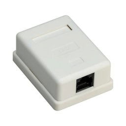 Goobay 1-Port RJ45 CAT 6 UTP Surface Mount Installation Box - White (4 pack by Valotronics)