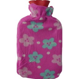 Casey Deluxe Rubber 2 Litre Hot Water Bottle Pink Flower (3 pack by Valotronics)