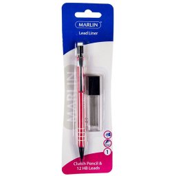 Marlin Clicker Clutch Pencil And Lead Set Red (5 pack by Valotronics)