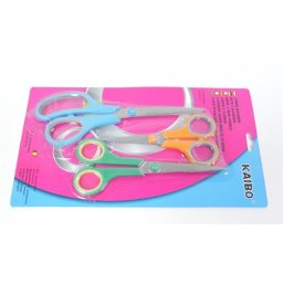 Casey3 pc Multicolor Household Scissor Pack (3 pack by Valotronics)