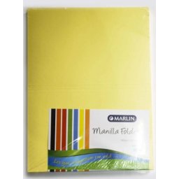 Marlin Flat Files Folders 100s Yellow