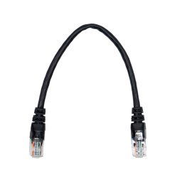 Linkbasic 22cm UTP Cat5e Flylead Black (8 pack by Valotronics)
