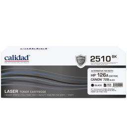 Calidad 2510-BK Black Toner alternative for HP 126A Black (CE310A); CANON CART 329BK, CART 729BK