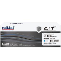 Calidad 2511-CY Cyan Toner alternative for HP 126A Cyan (CE311A); CANON CART 329C, CART 729C