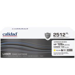 Calidad 2512-YL Yellow Toner alternative for HP 126A Yellow (CE312A); CANON CART 329Y, CART 729Y