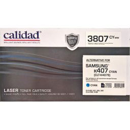 Calidad 3807-CYWW Cyan Toner alternative for SAMSUNG K407