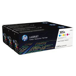 HP 305A Tri-Pack Toner Cartridges (CMY)